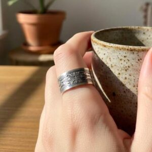 Amazigh Tuareg Yaz Sterling Silver Berber Ring Size 8 Tribal Jewelry