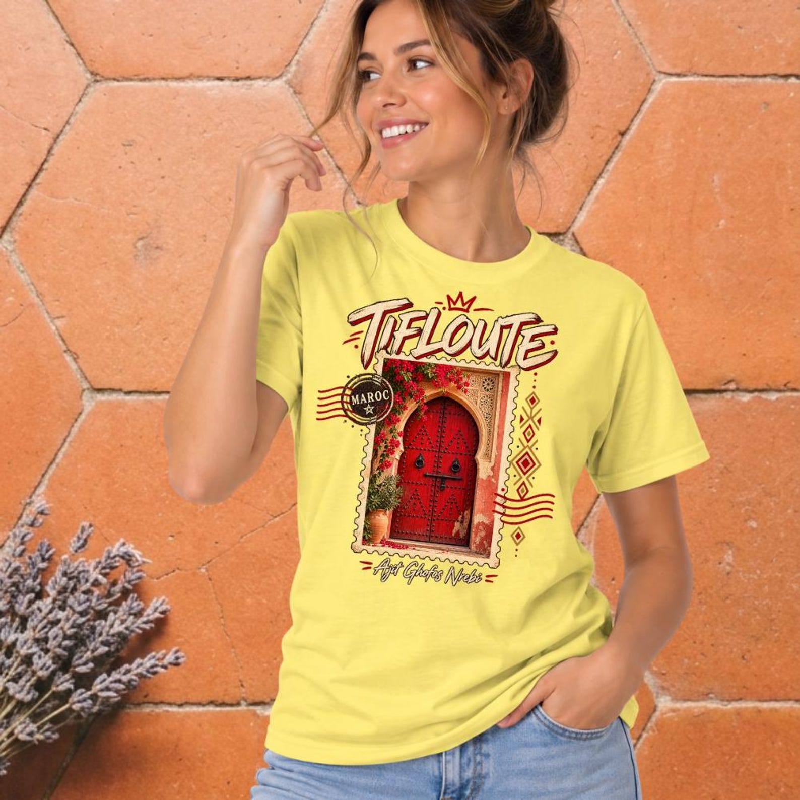 Tiflooute Amazigh Berber Door Heritage Art Graphic T-Shirt