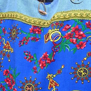 Berber Kabyle Jeans Bag with Amazigh Textile Motifs and Algérie Style