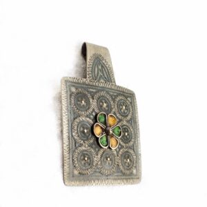 Amazigh Berber Enamel Pendant Necklace South of Morocco