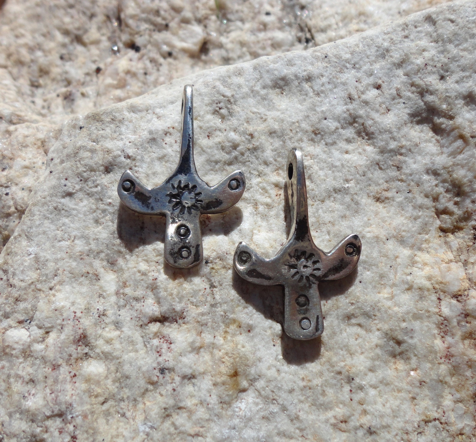 Berber Silver PENDANTS Necklace with Pomegranate Floral Motif