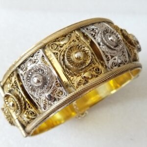Berber Oriental Vermeil Bracelet with Lune and Soleil Motifs