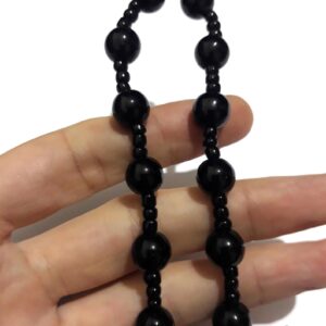 Berber Amazigh Agate Necklace with Tuareg Anchor Marine Design