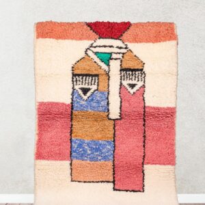 Amazigh Azilal Wool Rug Abstract Mountain Spirit Berber Carpet