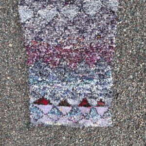 Amazigh Berber Boucherouite Handmade Wool Yarn Kilim Rug