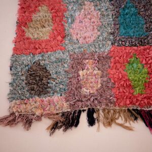 Berber Amazigh Handmade Boucharouite Wool Rug Runner Tribal Design