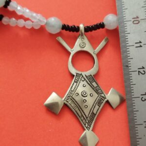 Berber Tuareg Croix d'Agadez Necklace with Agadez Design Motif
