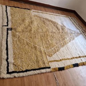Berber Beni Ourain Handmade Wool Rug for Living Room Decor