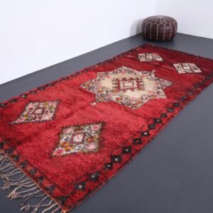 Berber Boujaad Wool Rug Handmade Vintage Atlas Living Room