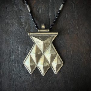 Berber Tuareg Khomeissa Necklace with Sahara Silver Pendant