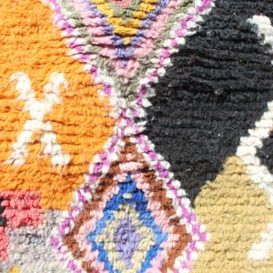 Berber Boujad Beni Ourain Azilal Wool Abstract Runner Rug