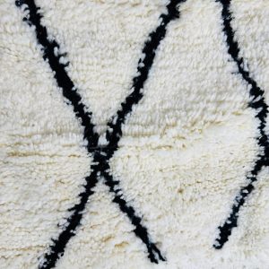Hand Knotted Berber Beni Ourain Azilal Wool Rug