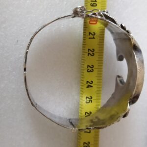 Berber Amazigh Silver Crescent Bracelet from Tunisia Vintage Design