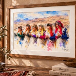 Amazigh High Atlas Song Watercolour Print Digital Download