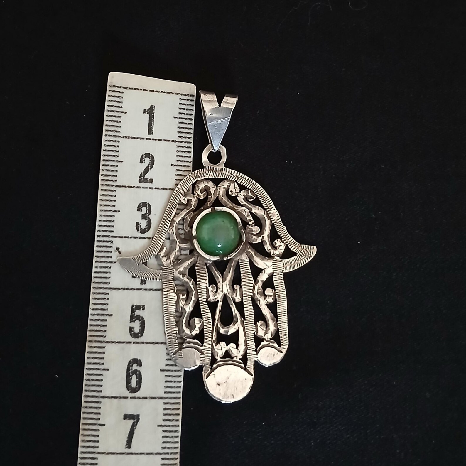 Antique Berber Khamsa Pendant Necklace with Ancient Jewelry Style