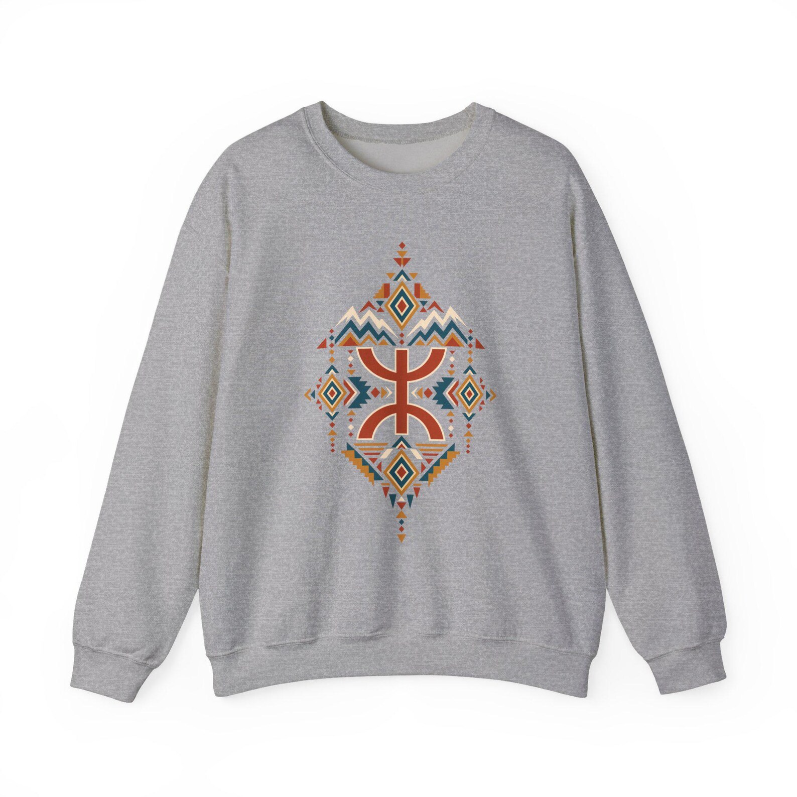Amazigh Geometric Berber Art T-Shirt with Heritage Symbol Design