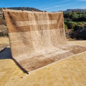 Colorful Berber Beni Ourain Wool Rug Handmade Atlas Style