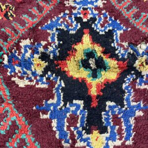 Berber Boucherouite Rugs with Amazigh Design Colorful Rug