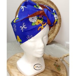 Berber Headband with Colorful Amazigh Textile Hair Design