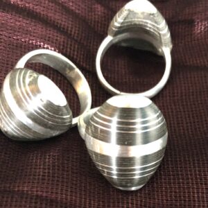 Amazigh Stunning Tuareg Ebony Silver Earrings with Geometric Designs