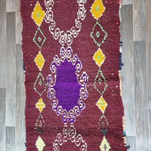 Hand-Knotted Boujaad Berber Runner Rug Handmade Atlas Hallway