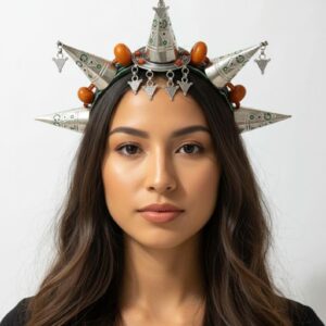 Asni Amazigh Berber Tizerzit Traditional Headband Cultural Jewelry