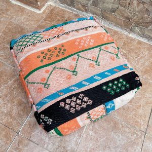 Berber Handmade Kilim Hanbal Rug Pouf Floor Seating Decor