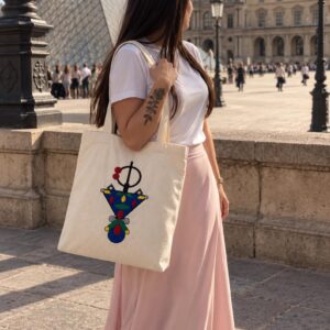 Amazigh Tote Bag Brodé Broderie Algérien Embroidered Cultural Design