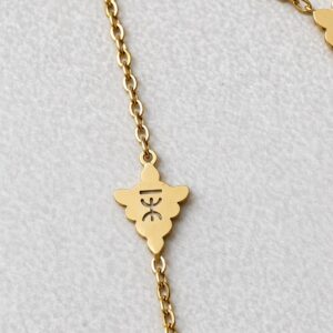 Amazigh Berber Gold Plated Triangle Necklace Stainless Steel Jewelry