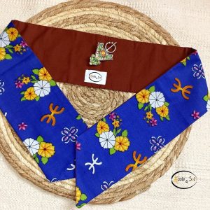 Berber Headband with Colorful Amazigh Textile Hair Design