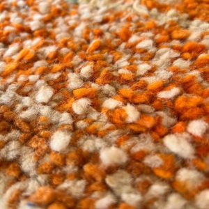 Berber Beni Ourain Hand Knotted Colorful Turquoise Wool Rug