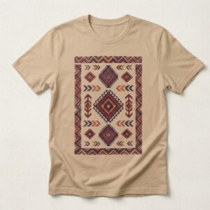 Amazigh Geometric Digital T-Shirt Design PNG Download Pattern