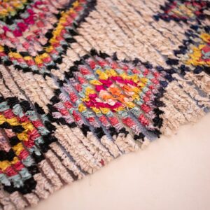 Berber Boucherouite Colorful Handwoven Patterns Kids Room Rug