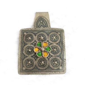 Amazigh Berber Enamel Pendant Necklace South of Morocco