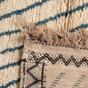 Amazigh Taznakht Berber Ivory Black Geometric Wool Rug