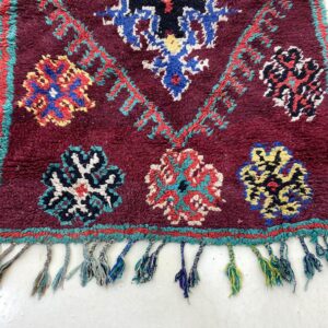 Berber Boucherouite Rugs with Amazigh Design Colorful Rug