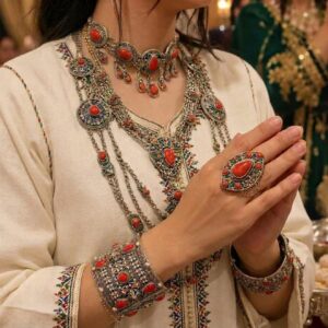 Amazigh Berber Kabyle Manchette Bracelet Argenté Filigree Design