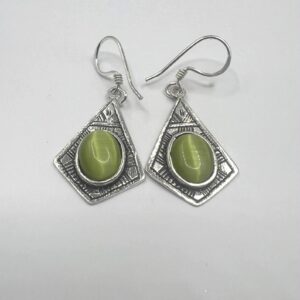 Tuareg Berber Sterling Silver Dangle Earrings with African Motifs