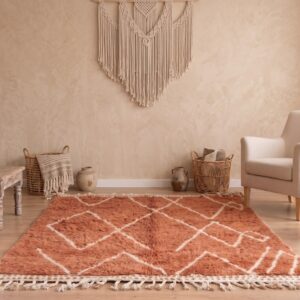 Amazigh Custom Berber Wool Rug Handmade Living Room Decor