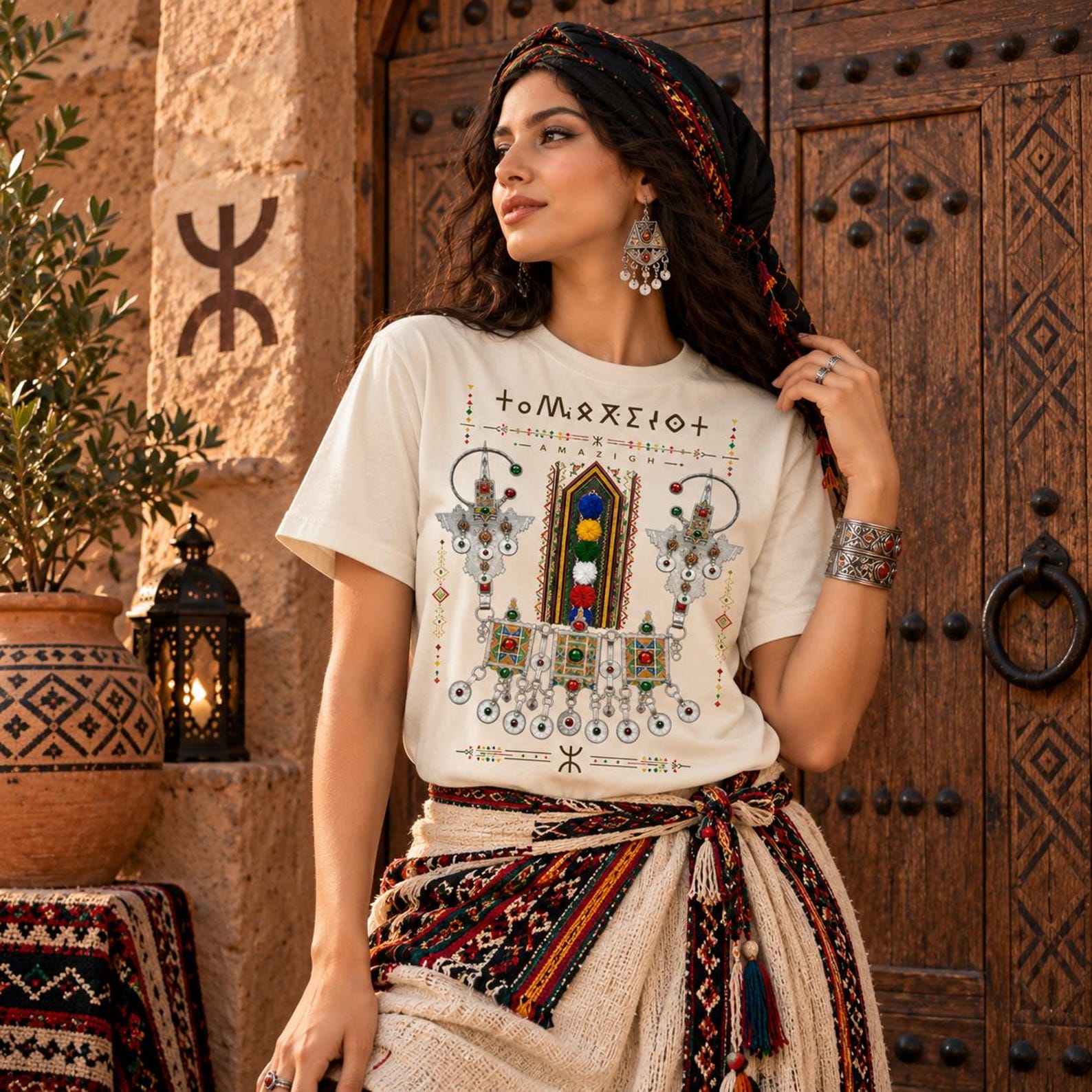 Amazigh Berber Jewelry Design T-Shirt PNG Digital Download Tamazight Yaz