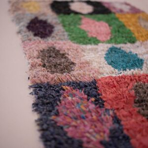 Berber Amazigh Handmade Boucharouite Wool Rug Runner Tribal Design