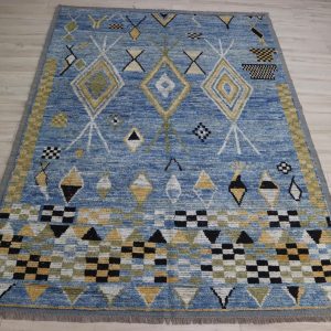 Berber Afghan Area Rug with High Pile Which Geometric