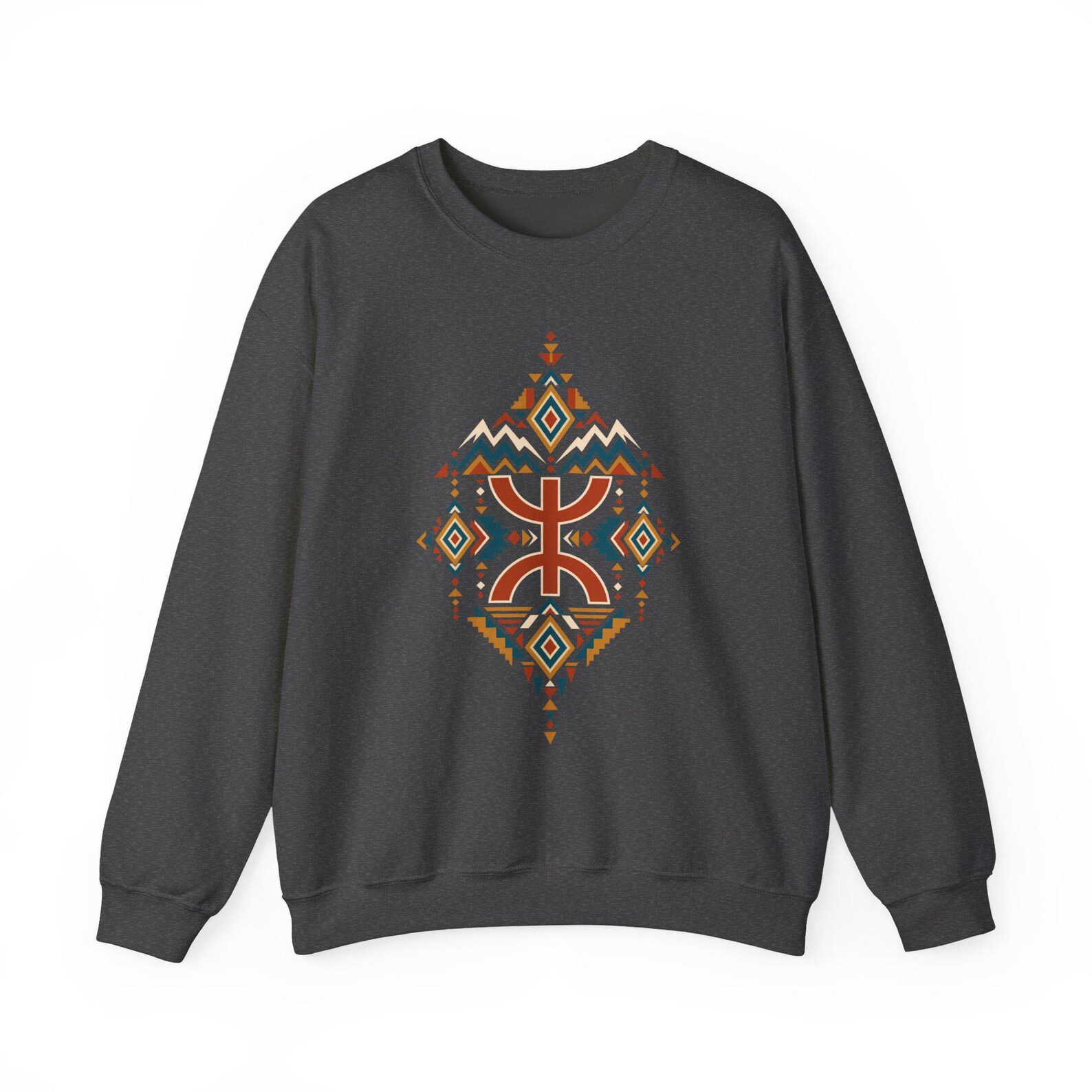 Amazigh Geometric Berber Art T-Shirt with Heritage Symbol Design