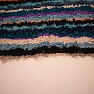 Colorful Berber Amazigh Boucharouite Wool Runner Tribal Rug
