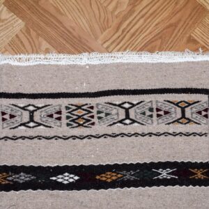 Traditional Amazigh Kabyle Wool Rug Artisanal Cultural Carpet