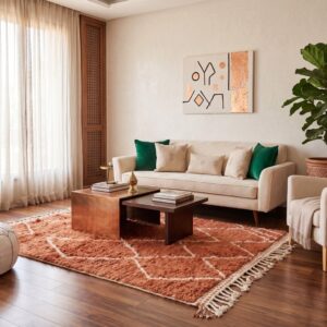Amazigh Custom Berber Wool Rug Handmade Living Room Decor