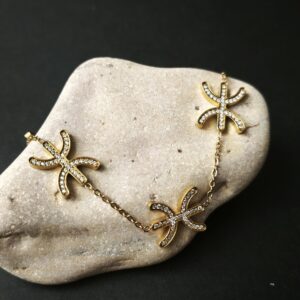 Amazigh Yaz Tifinagh Gold Bracelet with Symbol Charms