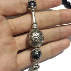 Handmade Berber Tuareg Amazigh Onex Hematite Beaded Necklace
