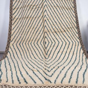 Amazigh Taznakht Berber Ivory Black Geometric Wool Rug