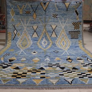 Berber Afghan Area Rug with High Pile Which Geometric